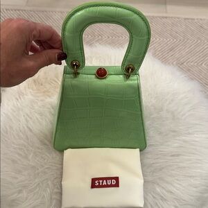 Staid Green Croc-Embossed Women's bag